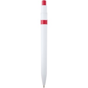 Unica recycled plastic ballpoint pen (blue ink), Red (Plastic pen)