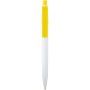 Unica recycled plastic ballpoint pen (blue ink), Yellow