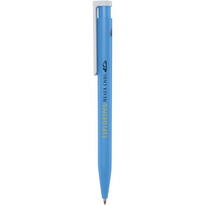 Unix recycled plastic ballpoint pen, Aqua (Plastic pen)