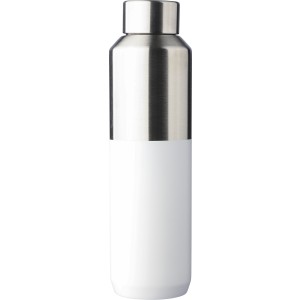 Recycled stainless steel drinking bottle (600 ml) Esen, whit <font size=1>[ENG]</font>
