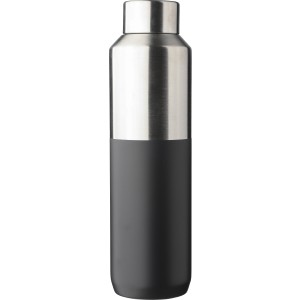 Recycled stainless steel drinking bottle (600 ml) Esen, blac <font size=1>[ENG]</font>