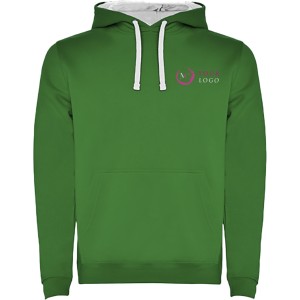 Urban kids hoodie, Kelly Green, White (Pullovers)