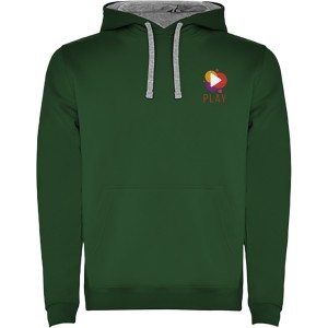 Urban men's hoodie, Bottle green, Marl Grey (Pullovers)