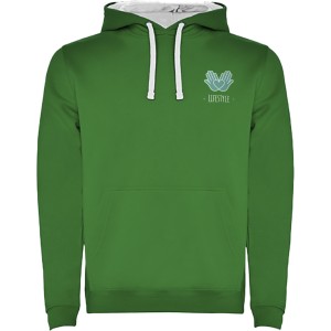 Urban men's hoodie, Kelly Green, White (Pullovers)