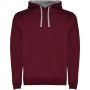 Urban men's hoodie, Maroon, Marl Grey