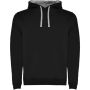 Urban men's hoodie, Solid black, Marl Grey