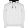 Urban men's hoodie, White, Navy Blue