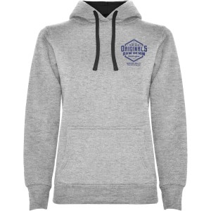 Urban women's hoodie, Marl Grey, Solid black (Pullovers)