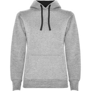 Urban women's hoodie, Marl Grey, Solid black (Pullovers)