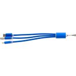 USB-Aufladekabel aus Aluminium Alvin, Kobaltblau (9215-23)