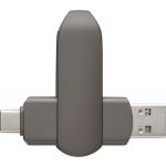 USB-Stick aus verzinkter Oberflche Harlow, stahlgrau (1001765-411)