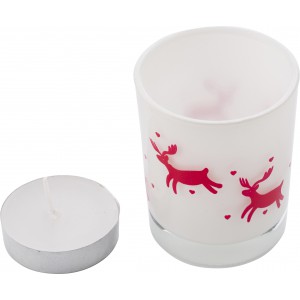 Teelichthalter aus farbigem Glas Kirsten, Wei