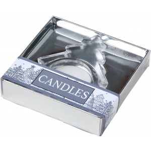 Teelichthalter aus Glas Casey, Silber