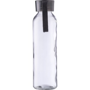 Glas-Trinkflasche (500 ml) Anouk, Schwarz