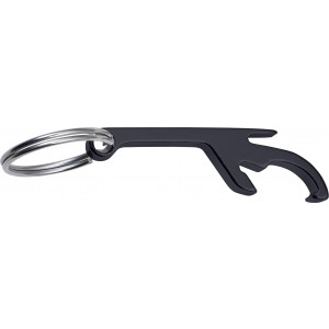 3-in-1 Schlsselanhnger 'Sylt' aus Aluminium, Schwarz