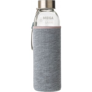 Glasflasche (500ml) mit einem Neoprenhlle Nika, Grau