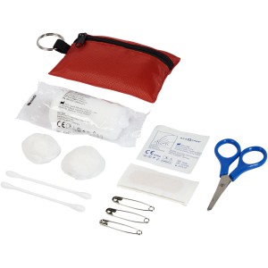 Valdemar 16-piece first aid keyring pouch, Red (Healthcare items)