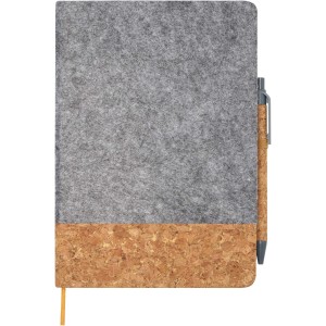 Veronica A5 hard cover notebook, Grey, Natural (Notebooks)