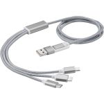 Versatile 5-in-1-Ladekabel, silber (12418081)