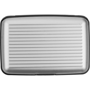 Visitenkartenhalter 'Suitcase' aus Aluminium, Silber