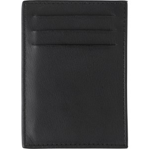 Split leather credit card wallet Logan, black (Wallets)