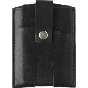 Split leather RFID credit card wallet, black (Wallets)