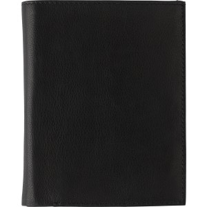 Split leather wallet Menna, black (Wallets)