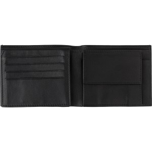 Split leather wallet Yvonne, black (Wallets)