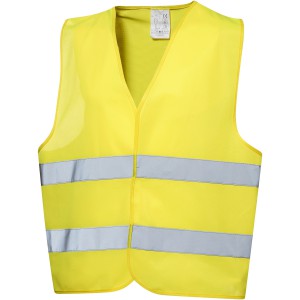 Watch-out safety vest in pouch for professional use, neon yellow (Reflective items)