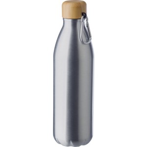 Aluminium drinking bottle Lucetta, silver (Water bottles)