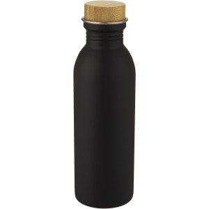 Kalix 650 ml stainless steel sport bottle, Solid black (Water bottles)