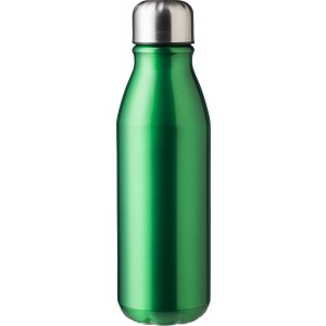 Recycled aluminium bottle (550 ml) Adalyn, green (Water bottles)
