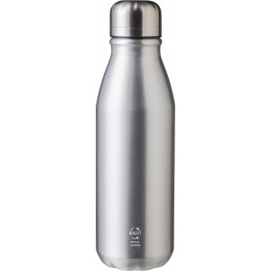 Recycled aluminium bottle (550 ml) Adalyn, silver (Water bottles)