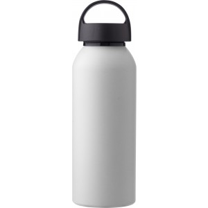 Recycled aluminium bottle Zayn, white (Water bottles)