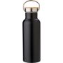 Stainless steel double-walled drinking bottle Odette, black