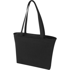 Weekender 500 g/m2 recycled tote bag, Solid black (Shopping bags)