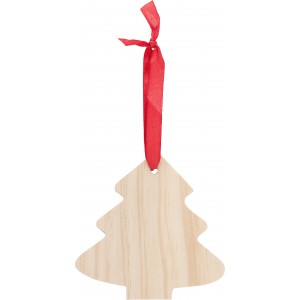 Weihnachtsbaumanhnger aus Holz Imani, Braun