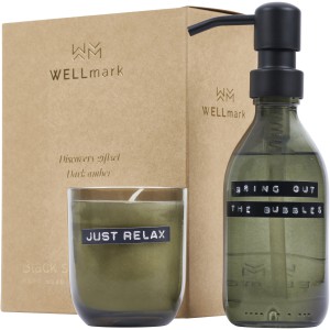 Wellmark Discovery Seifenspender und Duftkerze dunkler Bern
