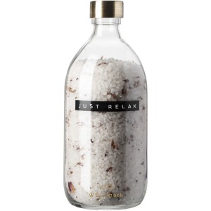 Wellmark Just Relax Badesalz mit Rosenduft, 500 ml, transpar