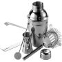 Stainless steel cocktail set Natalina, silver