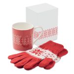 Winter gift mug and gloves set, Red (CX1557-05)