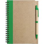 Wire bound notebook with ballpen. Stella, green (2715-04CD)