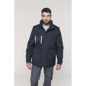 DETACHABLE-SLEEVED WORKWEAR PARKA, Black <font size=1>[ENG]</font>