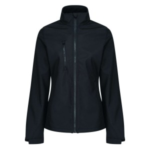 WOMEN'S ABLAZE 3 LAYER PRINTABLE SOFTSHELL JACKET, Black/Black (Jackets)