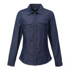 WOMEN'S JEANS STITCH DENIM SHIRT, Indigo Denim <font size=1>[ENG]</font> (PR322ID)