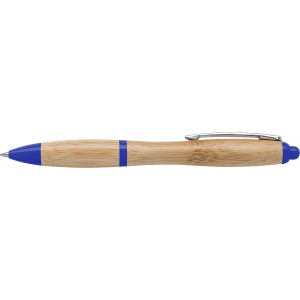 Bamboo ballpen Hetty, blue (Wooden, bamboo, carton pen)
