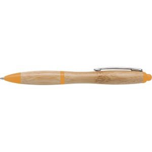 Bamboo ballpen Hetty, orange (Wooden, bamboo, carton pen)