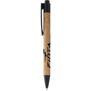 Borneo bamboo ballpoint pen, Natural, solid black (Wooden, bamboo, carton pen)