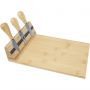 Mancheg bamboo magnetic cheese board and tools, Natural