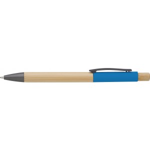 Bamboo ballpen Cesar, light blue (Wooden, bamboo, carton pen)